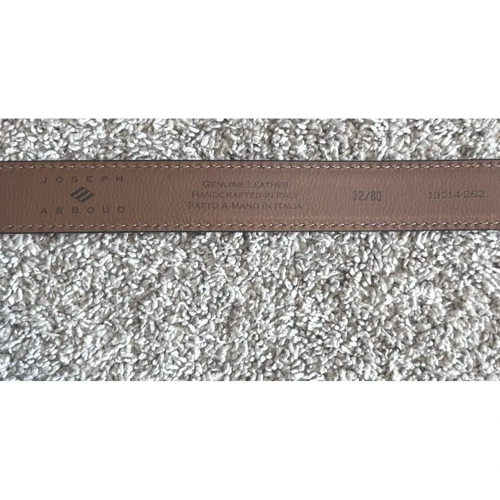 Joseph Abboud Mens Brown Leather Belt Made in Italy Size 32 13014-262